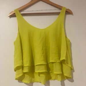Brand new yellow cute crop top